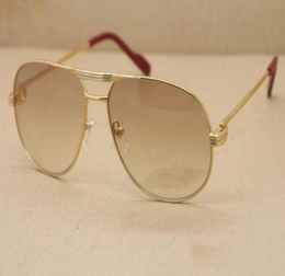 2020 High quality Metal Style Sunglasses silver gold metal frame Eyewear lunettes Frame C Decoration gold frame glasse Size 5914513090