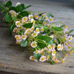 Decorative Flowers Small Wildflowers Faux White Pink Purple Chamomile DIY Daisy Spring