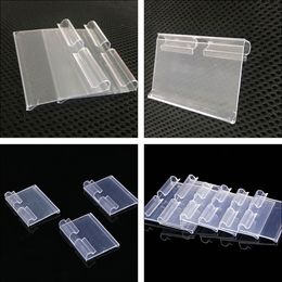 50 Pcs Label Price Tags Shelf Holders Goods Labels Emblems Commodity Sign Convenient Stand Plastic Display Shelves