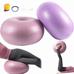 Yoga Ball Exercise Fitness Pilates Donut Balance Training Home Gymnastics Gym Thickening Antiblast 240410