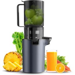Juicers Masticating Juicer Machines Slow Cold Press with Extra Wide Feed for Vegetables and Fruits Easy To Clean Residue Separation