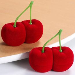 Jewellery Pouches Cute Cherry Themed Organiser Convenient Travel Case Versatile Stud Earrings Storage Box Decoration