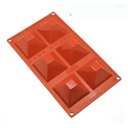 Baking Moulds 10 PCS High Quality 6 Pyramid Silicone Muffin Pan Tray Jelly Cupcake Candy Mold Chocolate