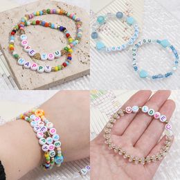 50pcs acrylic English letters flat beads scattered beads handmade DIY bracelet necklace earrings accessories materials