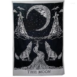 Tapestries 200x148cm Tapestry Wolf Moon Night Plays Beach Blanket Towel Travel Picnic Quick Dry Wall Hanging