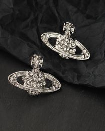 Fashion Crystal Planet Pendant Hanging Earrings for Women Brand Design Rhinestone Star Stud Jewellery Gift9640967