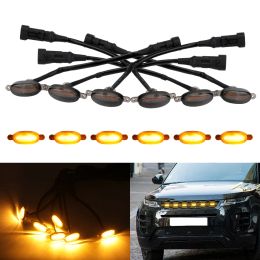 12V LED DRL Car Front Grille Lights Strobe Lamp Automotive Accessories For Toyota Tacoma Ford F150 RAPTOR Pickup Off Road 4x4