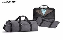 Largecapacity Folding Waterproof Suit Travel Bag Multifunction Handbag Clothing Travel Storage Bag Men039s Shirt Suit Organiz3879185