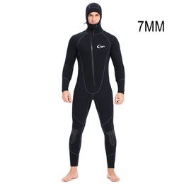 7MM Neoprene Adults Keep Warm Full Body Snorkelling WetSuit Hooded Scuba Surfing UnderWater Hunting Swim Spearfishing Diving Suit