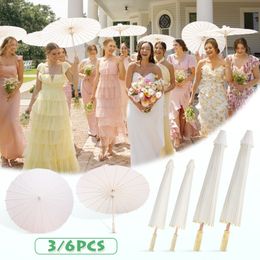 60/84CM Wedding Paper Umbrellas Chinese White Paper Parasol DIY Photography Props Baby Shower Centerpieces Wedding Party Favors