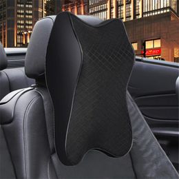 Car Seat Headrest Pad 3D Memory Foam Pillow Head Neck Pain Relief Travel Neck Support Breathable Mesh Fabric Car Accessories