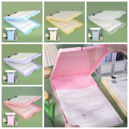 Large Capacity A4 File Clipboard Box Case Plastic Waterproof A4 File Folder File Storage File Organiser Office Supplies