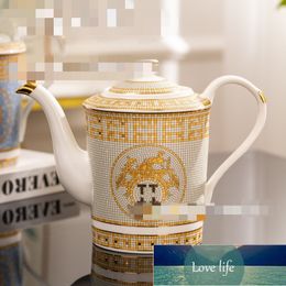 Designer Ceramic Coffee Pot Gift Box Home Afternoon Teapot European Good-looking Ceramic Gold Cold Water Bottle Cross-Border