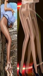 Sports Socks Women Lady Sexy Sheer Oil Shiny Glossy Glitter Pantyhose Tights Stocking US4369300