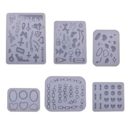 Rings Geometry Filler Moulds Resin Casting Moulds Silicone Mould Keychain Decorative Pendant Ornament Mould for DIY Crafts