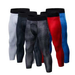 Pants New 3/4 Compression Jogging Pants men Fitness Quick Dry Running Sports Trousers Leggings Elastic Waist gym Training Pants