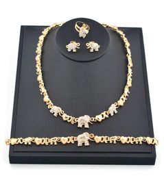 2 Sets Dubai Jewellery set for women Necklaces Earrings 14K Gold Jewellery Sets women Wedding Jewellery earrings for women set7419029