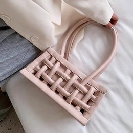 Bag Leather Waffle PU Shoulder Bags For Women 2024 Small Handbags Female Candy Colour Lady Travel Fashion Sweet