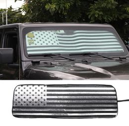 Car Sunshade Front Windshield Visor American Flag Sun Visor Mat for Jeep Wrangler JL 2018 Car Accessories8297949