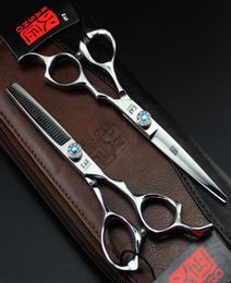 new arrival professional barber hair cutting scissors KASHO 60 inch 9CR blue gemstone screw4398746