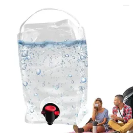 Water Bottles Collapsible Storage Large Capacity Bags With Handle Transparent Outdoor Multifunctional