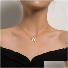 Chokers New Fashion Luxury Black Crystal Glass Bead Chain Choker Halsband för kvinnor Blomma lariat Låssalvgåvor Drop Delivery Jewe Dhsnl