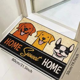 1pc Dogs Sweet Home Pattern Floor Rug Carpet, Hallway Kitchen Soft Mat Washable Outdoor Interior Rug Dirt Resistant Anti-slip Fo