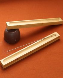 wholes Natural Bamboo Incense holder Lamps Ash Catcher Burner stand Home fragrances for sandalwood and agarwood Stick incense2124113