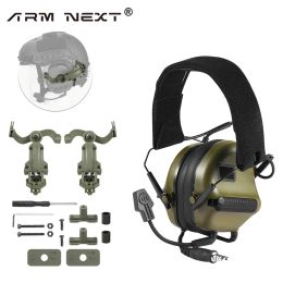 Accessories New Generation Tactical Headset Military Hunting Shooting Noise Cancelling Headphone for FAST Helmet OPS Wendy MLOK ARC Headset