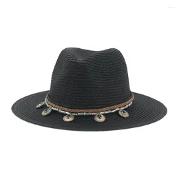 Berets Hats For Women Summer Straw Sun Hat Chain Western Cowboy Panamas Men Solid Band Male Caps Sombreros De Mujer