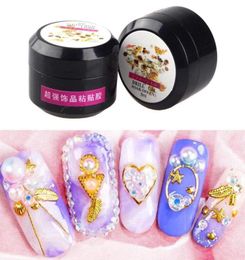 Nail Art Rhinestone Gel Ge Super Adhesive UV Gel Nail Polish Ge for Art Crystal Gems Jewelry6718271