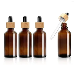 Storage Bottles 4pcs Glass Dropper Essential Oil With Eye Lids Perfume Sample Vials Essence Liquid Cosmetic Containers