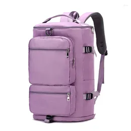 School Bags Fitness Gym Sports Women's High-capacity Duffel Backpack Multifunctional Lady Weekend With Shoe Compartment Yoga Luggage Swim