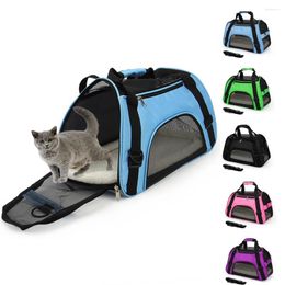 Cat Carriers Mochila Para Gato Travel Bag Bolsa Small Pet Carrier Bolsas Transportin Transporter Cages Handbag With Plush Mat