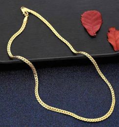 18K 14K Cuban Herringbone Gold Chain Men Jewellery Necklace209N3017265