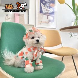 Dog Apparel Cute Carrot Pyjamas For Dogs Coat Jacket Comfortable Soft Puppy Clothes Designer Printing Pet