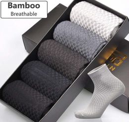 Men039s Socks 5Pairlot Men Bamboo Fibre Compression Summer Long Business Casual Sports Mens Dress Sock Gifts High Quality5823435