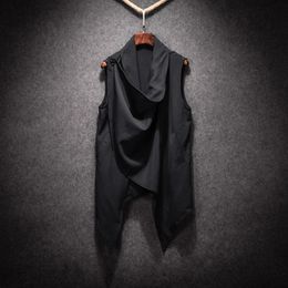 Personalised vest stylist black summer Korean sleeveless fashionable mens coat 240408