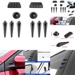 New 3R Automobile Spoiler Body Anti-collision Decorative Strip Windshield Noise Modification Deflector 10PCS Fairing Set