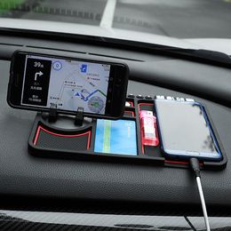 Silicone Car Anti-Slip Mat Auto Phone Holder Sticky Anti Slide Dash Phone Mount Parking Number Card Car Pad Mat Car Mat