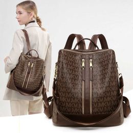 Spring/summer 2024 Fashion Printed Backpack Womens Large Capacity Multi Purpose Commuter Single Shoulder Bag