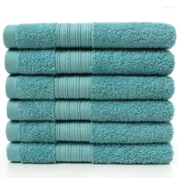 Towel 6pcs/set Four Seasons Super Absorbent Cotton 40 70cm Washroom 110g For Hhome Travel Gift Blue White T806