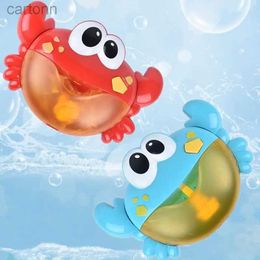 Bath Toys Blowing Bubble Baby Bath Toys Outdoor Foam Maker Waterproof Cartoon Crab Bathroom Swimming Pool Toys Bathtub Soap Machine 240413