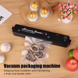 Machine 110V Home Vacuum Sealer Packaging Machine with Free 10pcs Vacuum bags Household Black Food Vacuum Sealer Packaging Machines