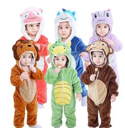 Baby girls boys clothes Dinosaur baby romper Pyjamas Lion Hooded mameluco bebe winter animal costumes roupa de bebe drop 219643334146