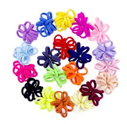 Bbay Girls Ponytail Nylon Hair Band High Elastic Solid Color Towel Hair Ties Kids Hairband Rubber Band Rope Hair Accessory 10pcsl2641130