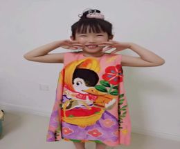 High quality Girl039s Dresses Summer Kids Girl pretty printed dresses Party cute Dress Children039s Clothing8683807