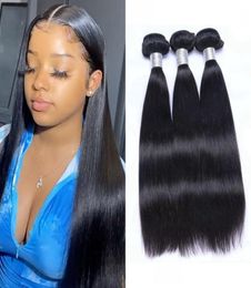Brazilian Human Hair Straight Bundles Non Remy Double Weft 826 inch Can be Dyed7891669