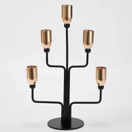 Candle Holders Retro Candlestick Multi-head Holder Ornaments Romantic Wedding Props Candlelight Dinner Restaurant El Home Decoration