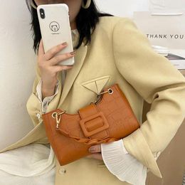 Bag Handbag Baguette Shoulder Women Underarm All-match Fashion Texture Stone Pattern 2024 Casual PU Leather Zipper Solid